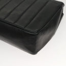 CHANEL Mademoiselle Shoulder Bag Lamb Skin Black Gold CC Auth MY236-16