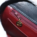 CHANEL Mademoiselle Shoulder Bag Lamb Skin Black Gold CC Auth MY236-22