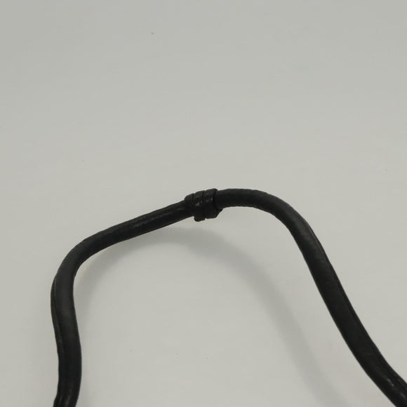 CHANEL Mademoiselle Shoulder Bag Lamb Skin Black Gold CC Auth MY236