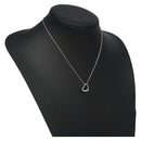 TIFFANY&Co. Open Heart Necklace Ag925 Silver Auth MY241-1