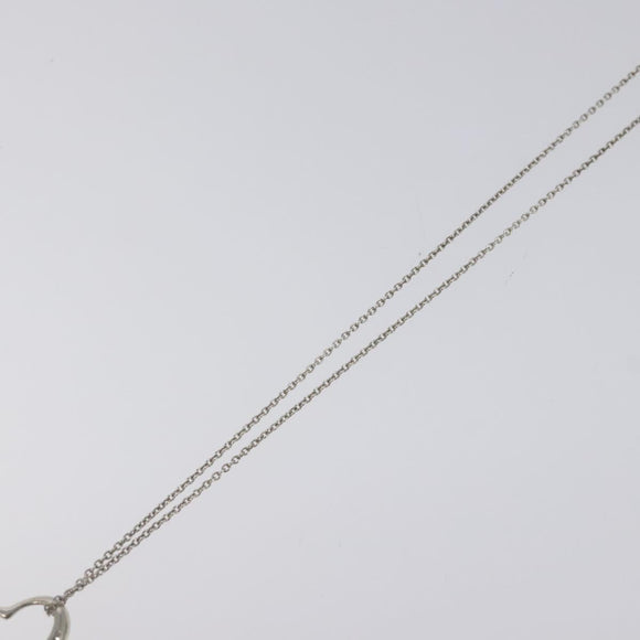 TIFFANY&Co. Open Heart Necklace Ag925 Silver Auth MY241