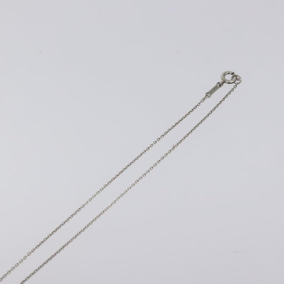 TIFFANY&Co. Open Heart Necklace Ag925 Silver Auth MY241