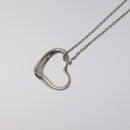 TIFFANY&Co. Open Heart Necklace Ag925 Silver Auth MY241-8