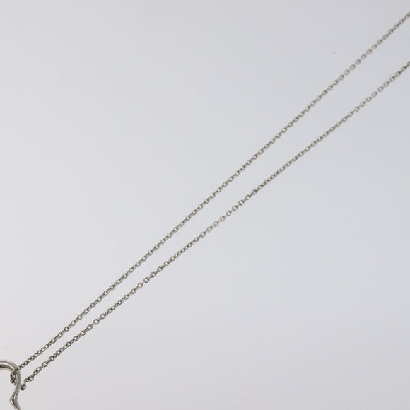 TIFFANY&Co. Open Heart Necklace Ag925 Silver Auth MY241