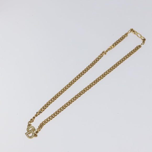 Christian Dior Necklace metal Gold Auth MY248