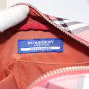 BURBERRY Nova Check Blue Label Shoulder Bag Nylon Red Silver Auth MY252-17