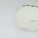 GIVENCHY Shoulder Bag Leather White Gold Auth MY255-9