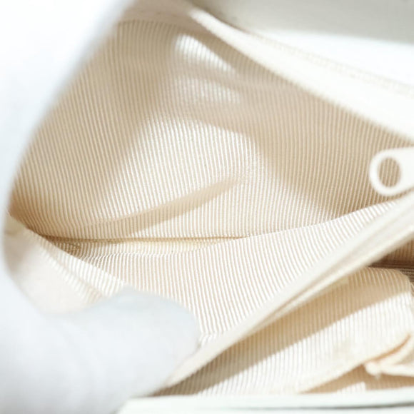 GIVENCHY Shoulder Bag Leather White Gold Auth MY255