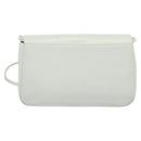 GIVENCHY Shoulder Bag Leather White Gold Auth MY255-2