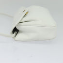 GIVENCHY Shoulder Bag Leather White Gold Auth MY255-3