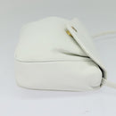 GIVENCHY Shoulder Bag Leather White Gold Auth MY255-4