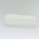 GIVENCHY Shoulder Bag Leather White Gold Auth MY255-5