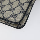 GUCCI GG Supreme Sherry Line Shoulder Bag PVC Navy Gold 96 02 035 Auth MY260-10