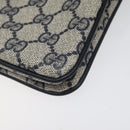 GUCCI GG Supreme Sherry Line Shoulder Bag PVC Navy Gold 96 02 035 Auth MY260-12