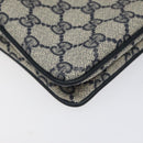 GUCCI GG Supreme Sherry Line Shoulder Bag PVC Navy Gold 96 02 035 Auth MY260-13