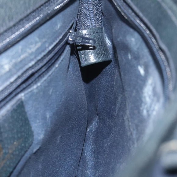 GUCCI GG Supreme Sherry Line Shoulder Bag PVC Navy Gold 96 02 035 Auth MY260