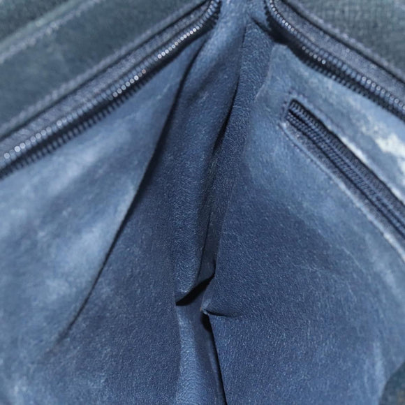 GUCCI GG Supreme Sherry Line Shoulder Bag PVC Navy Gold 96 02 035 Auth MY260