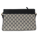 GUCCI GG Supreme Sherry Line Shoulder Bag PVC Navy Gold 96 02 035 Auth MY260-3