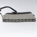 GUCCI GG Supreme Sherry Line Shoulder Bag PVC Navy Gold 96 02 035 Auth MY260-9