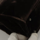 PRADA Hand Bag Velor Dark Brown Auth MY263-12