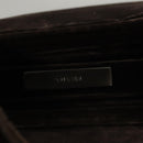 PRADA Hand Bag Velor Dark Brown Auth MY263-14