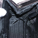 PRADA Hand Bag Velor Dark Brown Auth MY263-17