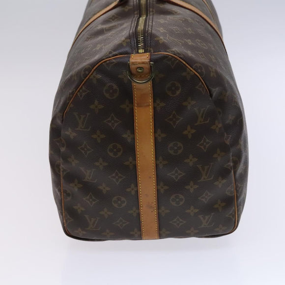 LOUIS VUITTON Monogram Keepall Bandouliere 55 Boston Bag M41414 LV Auth MY271