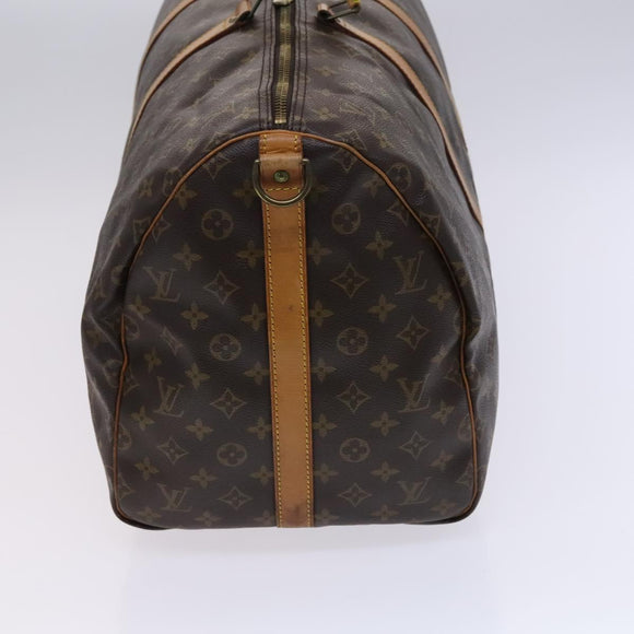 LOUIS VUITTON Monogram Keepall Bandouliere 55 Boston Bag M41414 LV Auth MY271