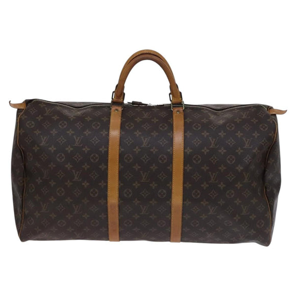 LOUIS VUITTON Monogram Keepall 60 Boston Bag M41422 LV Auth MY273
