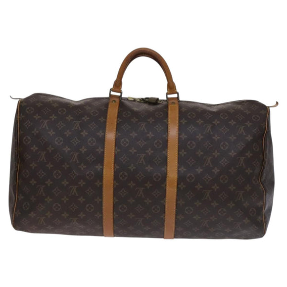 LOUIS VUITTON Monogram Keepall 60 Boston Bag M41422 LV Auth MY273