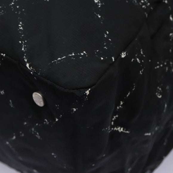 CHANEL New Travel line Boston Bag Nylon 2way Black CC Auth MY277