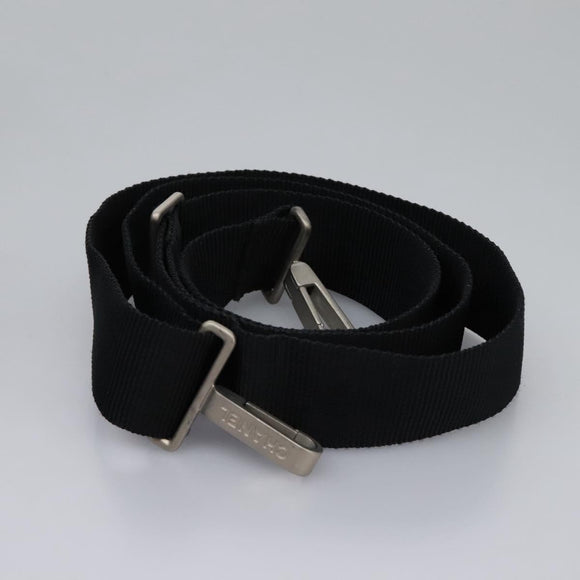 CHANEL New Travel line Boston Bag Nylon 2way Black CC Auth MY277