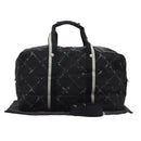 CHANEL New Travel line Boston Bag Nylon 2way Black CC Auth MY277-12