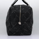CHANEL New Travel line Boston Bag Nylon 2way Black CC Auth MY277-4