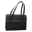 BURBERRY Shoulder Bag Leather Black Auth MY280-1