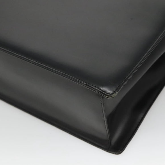 BURBERRY Shoulder Bag Leather Black Auth MY280