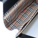 BURBERRY Shoulder Bag Leather Black Auth MY280-15