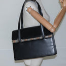 BURBERRY Shoulder Bag Leather Black Auth MY280-19