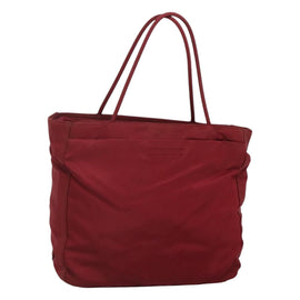 PRADA Tote Bag Nylon Red Auth MY293
