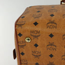 MCM Vicetos Logogram Boston Bag PVC Leather Brown Auth MY295-15