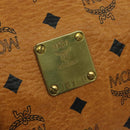 MCM Vicetos Logogram Boston Bag PVC Leather Brown Auth MY295-12