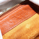 MCM Vicetos Logogram Boston Bag PVC Leather Brown Auth MY295-10