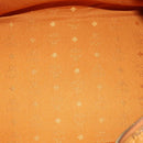 MCM Vicetos Logogram Boston Bag PVC Leather Brown Auth MY295-11