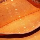 MCM Vicetos Logogram Boston Bag PVC Leather Brown Auth MY295-19