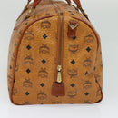 MCM Vicetos Logogram Boston Bag PVC Leather Brown Auth MY295-3