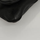 MCM Chain Shoulder Bag Leather Black Gold Auth MY306-9