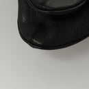 MCM Chain Shoulder Bag Leather Black Gold Auth MY306-14