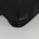 MCM Chain Shoulder Bag Leather Black Gold Auth MY306-15