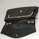MCM Chain Shoulder Bag Leather Black Gold Auth MY306-10