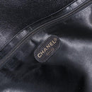 CHANEL COCO Mark Chain Tote Bag Caviar Skin Black CC Auth MY307-18